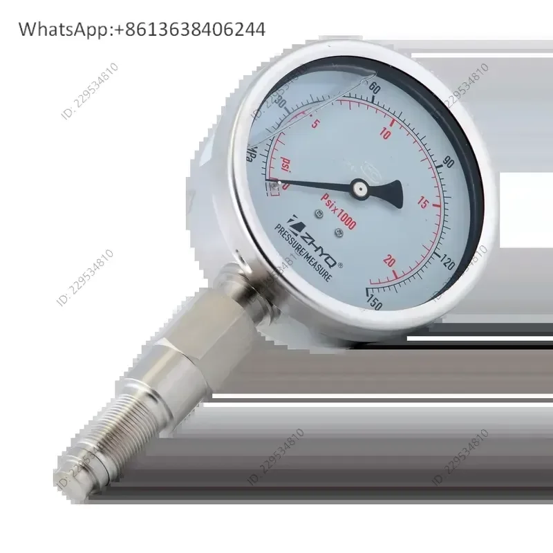 1PC Sanitary Pressure Gauge for Bourdon Tube Homogenizer with M20x1.5 Thread 100MPa to 150MPa