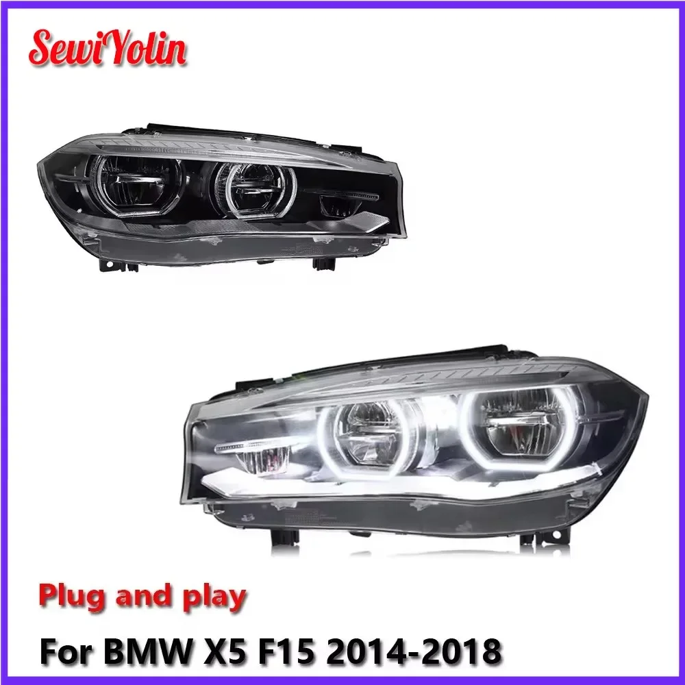 

Car LED Headlight Light Assemblies For BMW X5 F15 2014-2018 Auto Fog DRL Brake Turn Signal Lamp Plug and Play