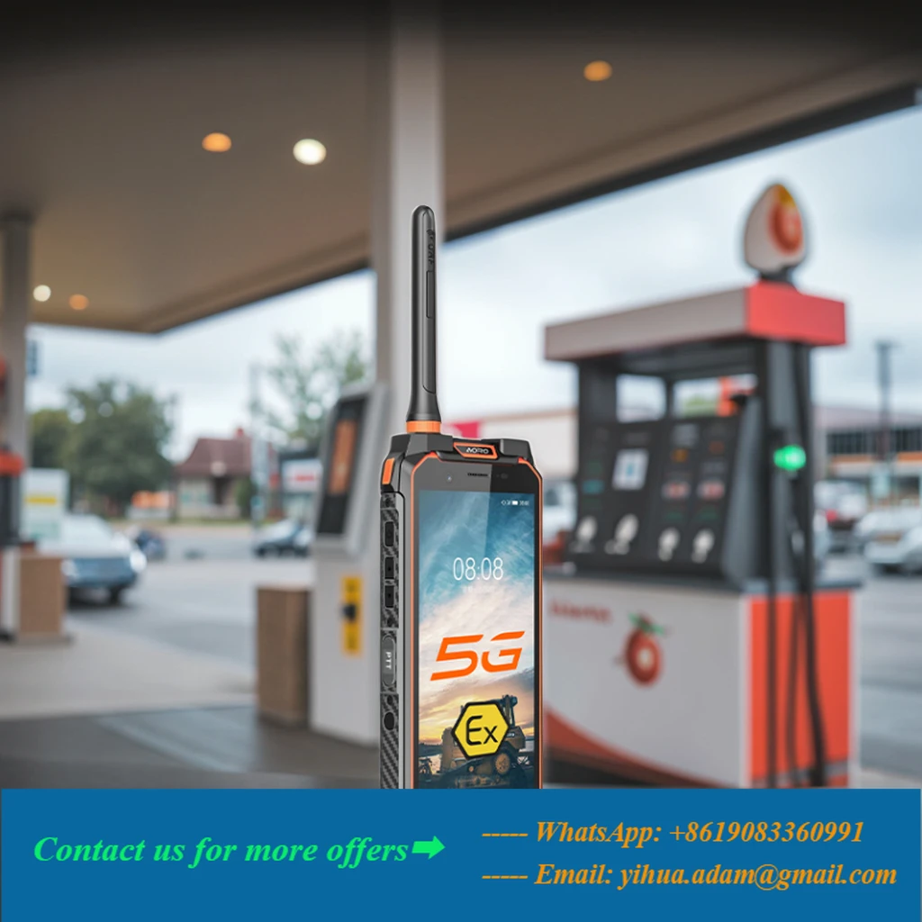 Hot Oil ATEX Phone Aoro M5 EX Android POC DMR UHF Walkie Talkie Phone 5G Explosion Proof Zone 1 Intrinsically Safe Rugged Phone