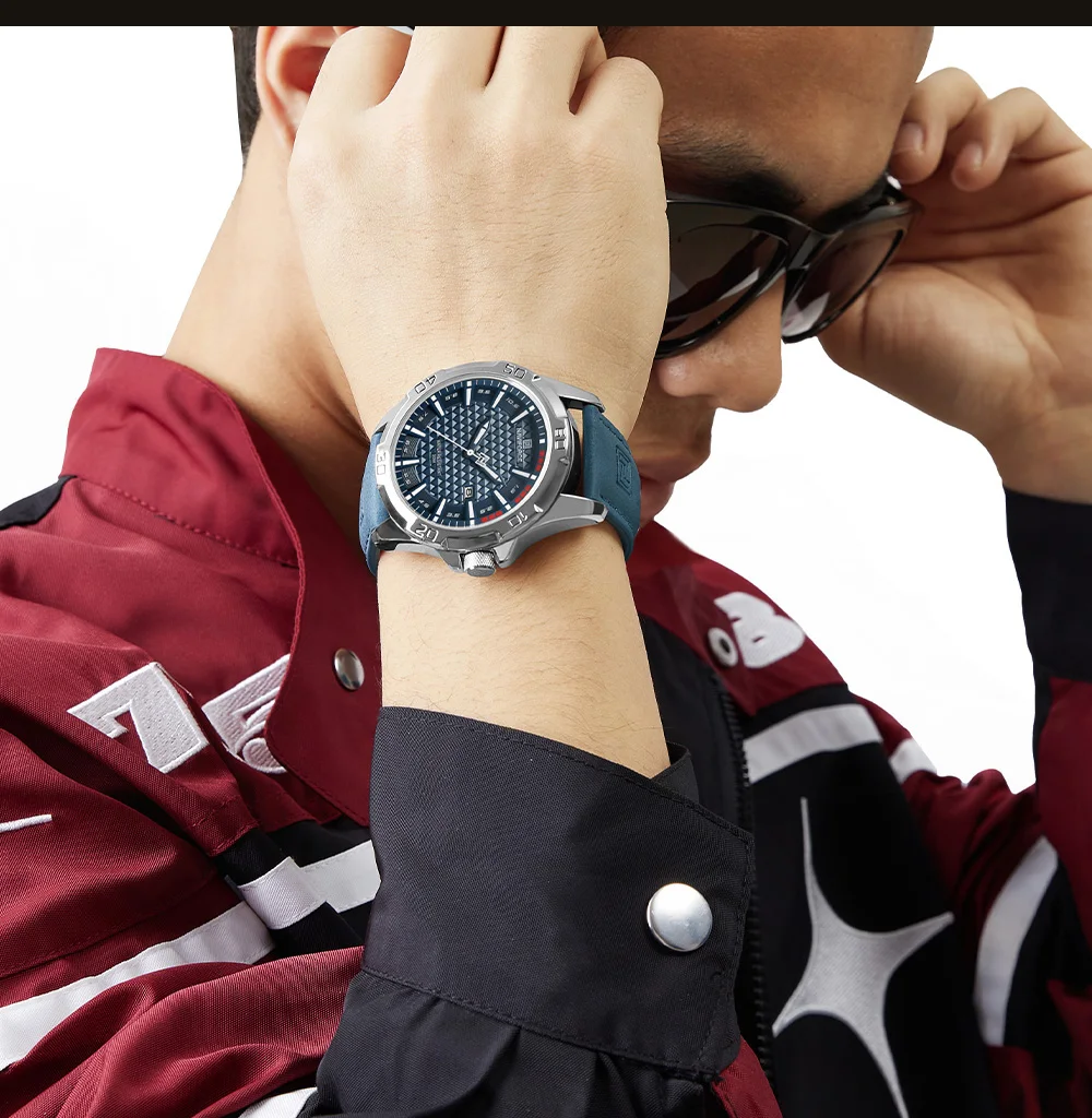 Package Gifts NAVIFORCE Male Fashion Luxury WristWatch Men Quartz Watch Sports Shockproof Waterproof Leather Casual Top Brand