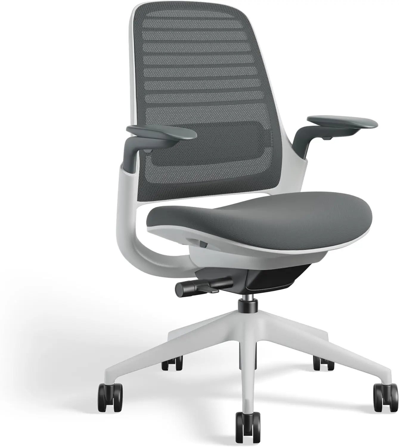 

Офисный стул Steelcase Series 1. Эргономичный рабочий стул с колесами для жесткого пола — помогает поддерживать продуктивность. Активируемый вес.