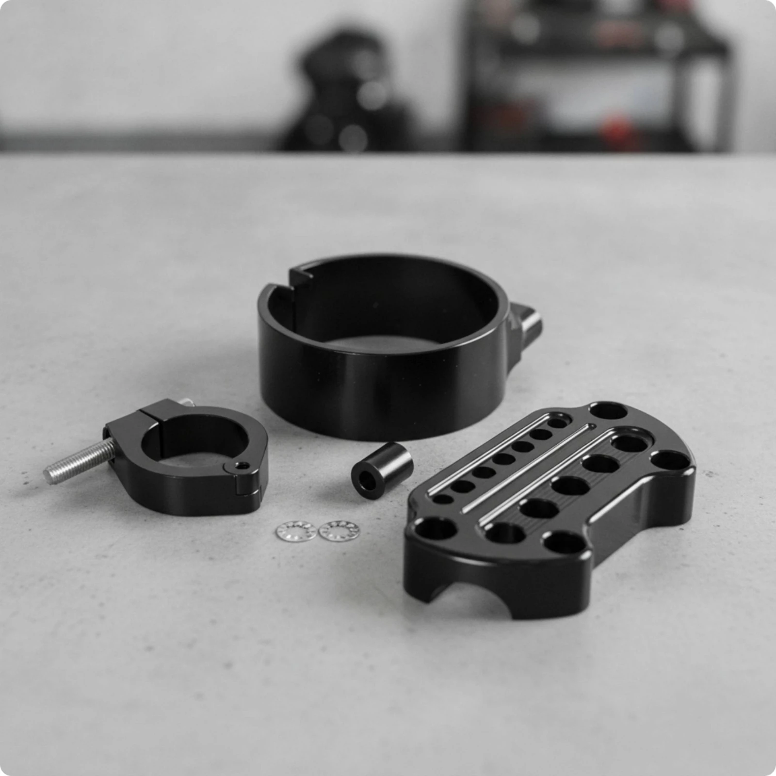 Motorcycle Speedometer Bracket with Clamps Offset Speedometer Bracket Rigid Sturdy for Motorcyclists