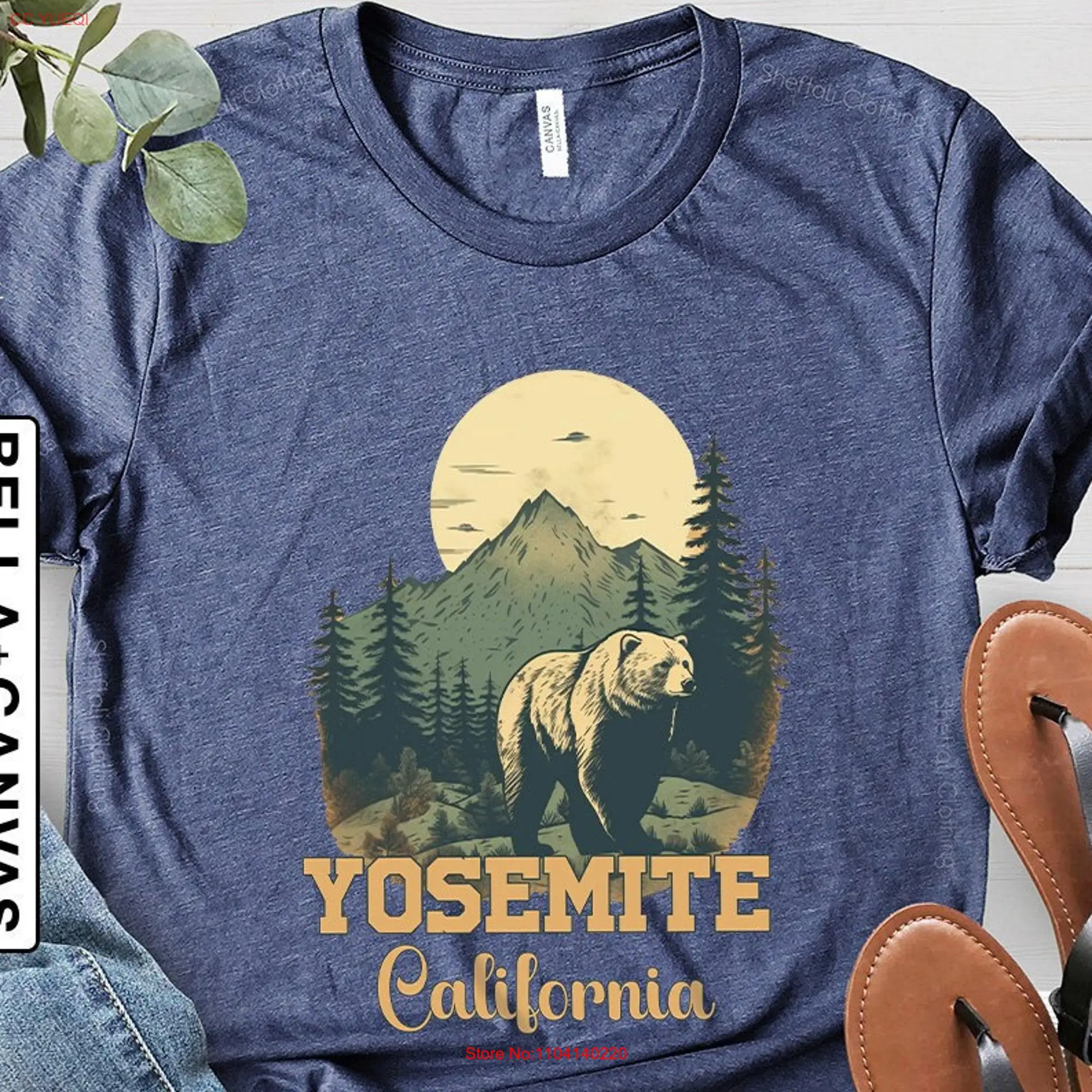 Yosemite T Shirt Retro Boho Adventure Camping Park California long or short sleeves