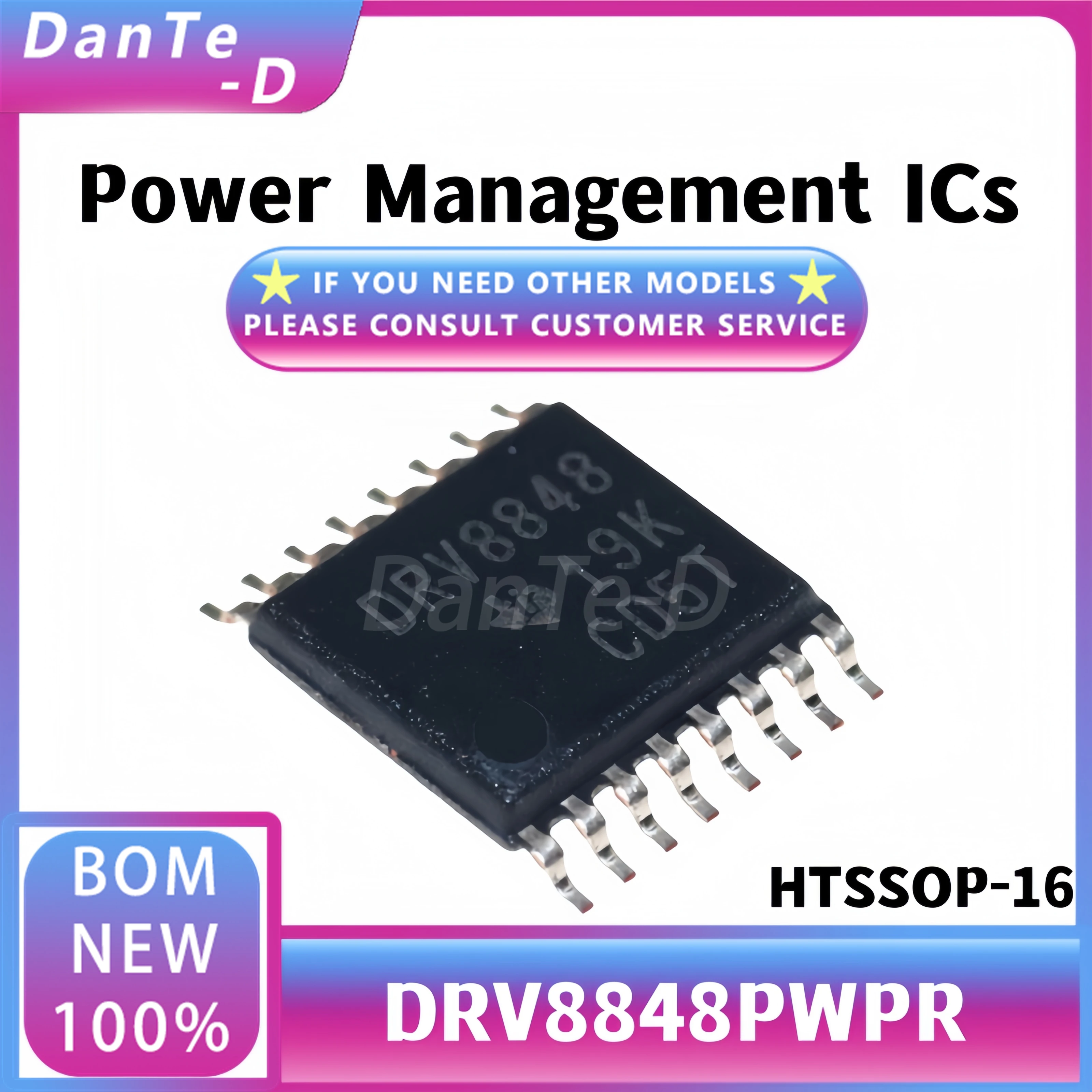 DRV8848PWPR HTSSOP-16 2A H-bridge motor driver chip New original authentic