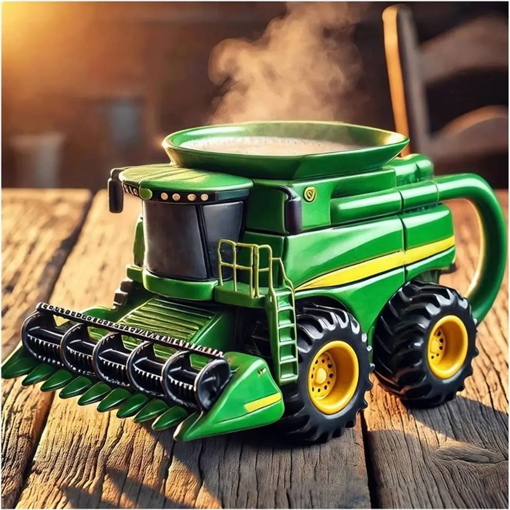 Decorations Durable Tractor Mug Handcrafted 11 Ounces Tractor Coffee Mug Semi-trailer Shaped Semi-Truck Coffee Mugs For Men