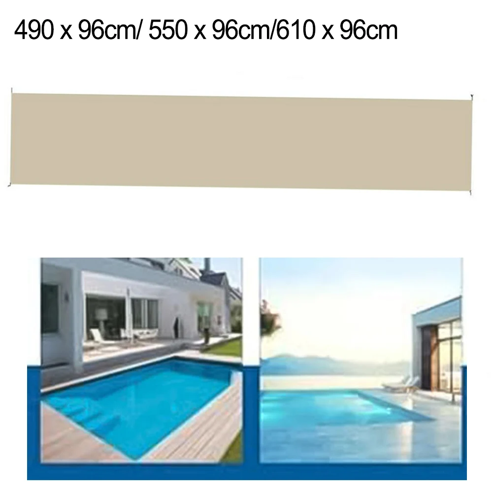 190T Oxford Fabric Solar Reel Cover For Swimming Pool Protective Weather Resistant Storage Case Up To 20 Feet Beige