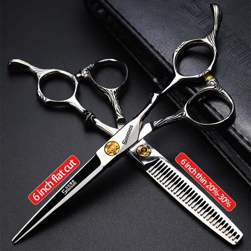 Hairstylist Professional Hairdresser Clippers Set 6 Inch  440C Japanese Steel Barber Specialized Clippers Hair Cutting Tools