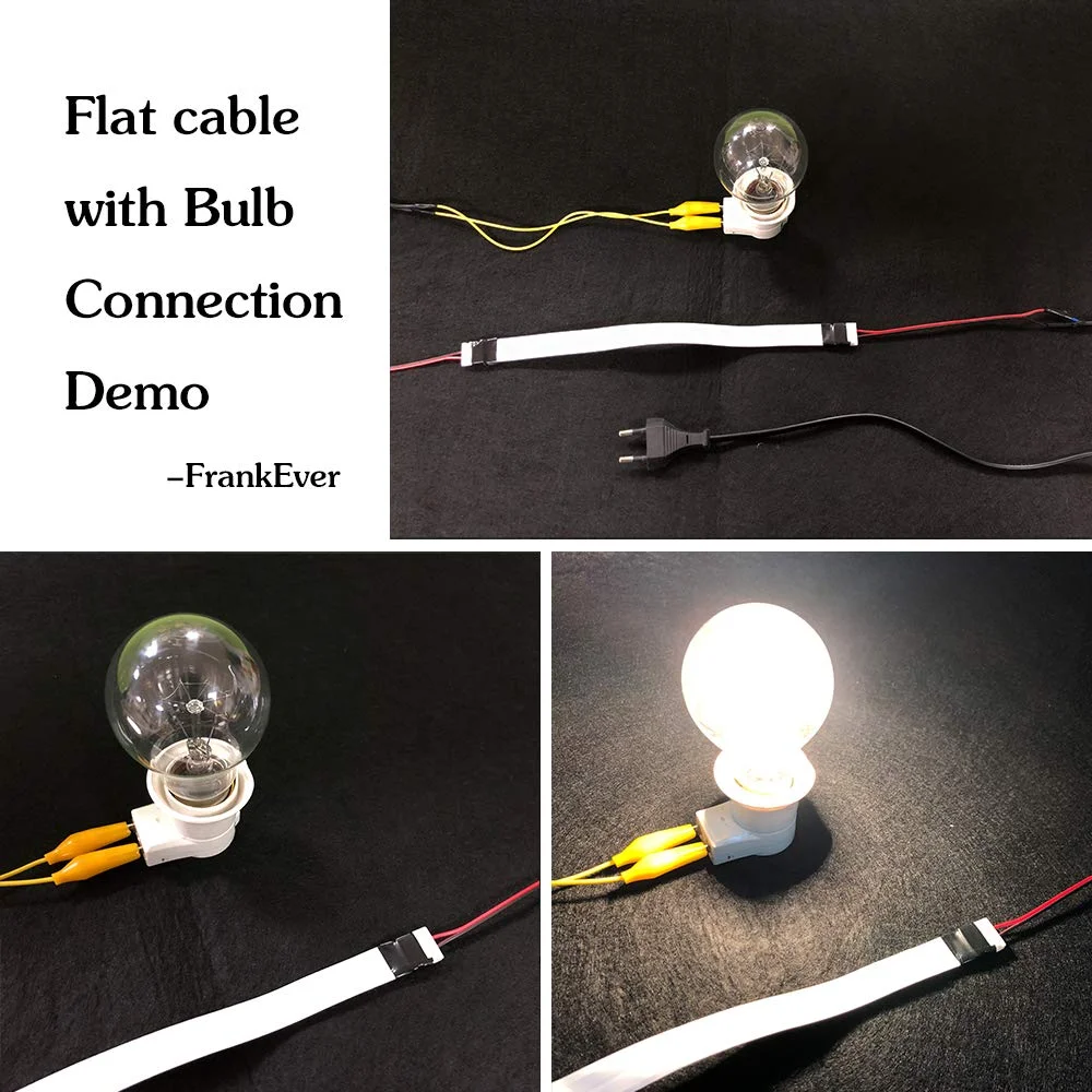 FROGBRO 23 AWG Electric Flat Cable Hidden Flat Speaker Audio Cable Suitable for LED Lighting and Other appliance Connection