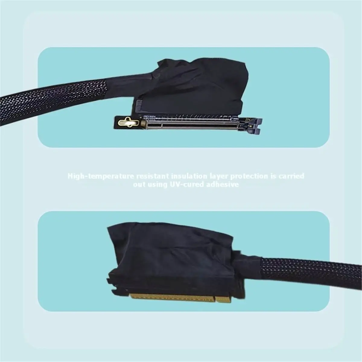 618 Mega Sale PCIE 5.0 X16 to X16 Graphics Card Extension Cable GPU 512G for Chassis Server NVIDIA RTX50 Dual Reverse Bending