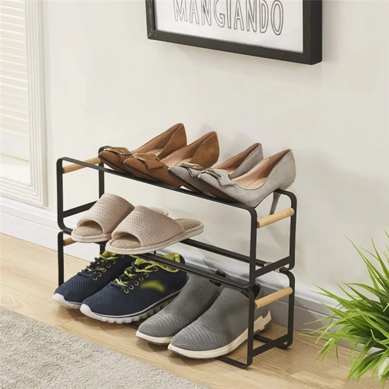 

A20F-1 PCS Small Stackable Shoe Rack Wood Shoe Shelf For Closets 20.8X5.5X6.4In Shoe Shelf White