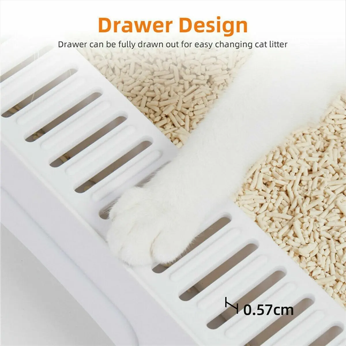 Cat Litter Box Splash-Proof Cat Litter Box Fully Enclosed Double-Entry Cat Toilet Cat Litter Box and