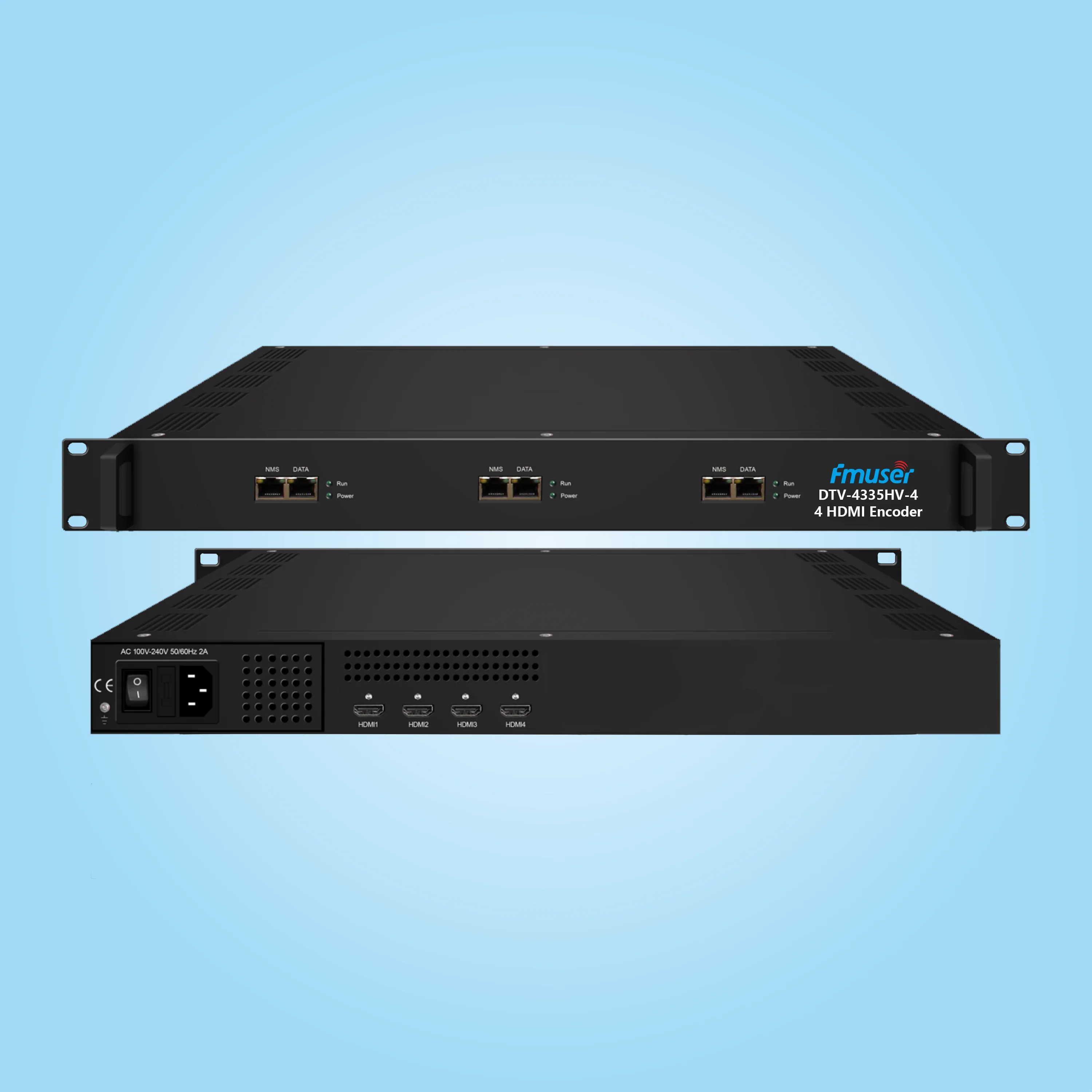 

FMUSER DTV-4335HV-4/8/12 4/8/12 HD Mpeg4/H264.265/HEVC in 1MPTS and 4SPTS Encoder