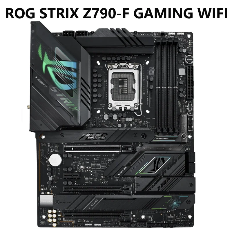 ASUS ROG STRIX Z790-F GAMING WiFi 6E LGA 1700 Intel 13Th & 12Th Gen ATX Gaming Motherboard 16 + 1 Staças de Alimentação DDR5 4xM.2 Slots PCIe