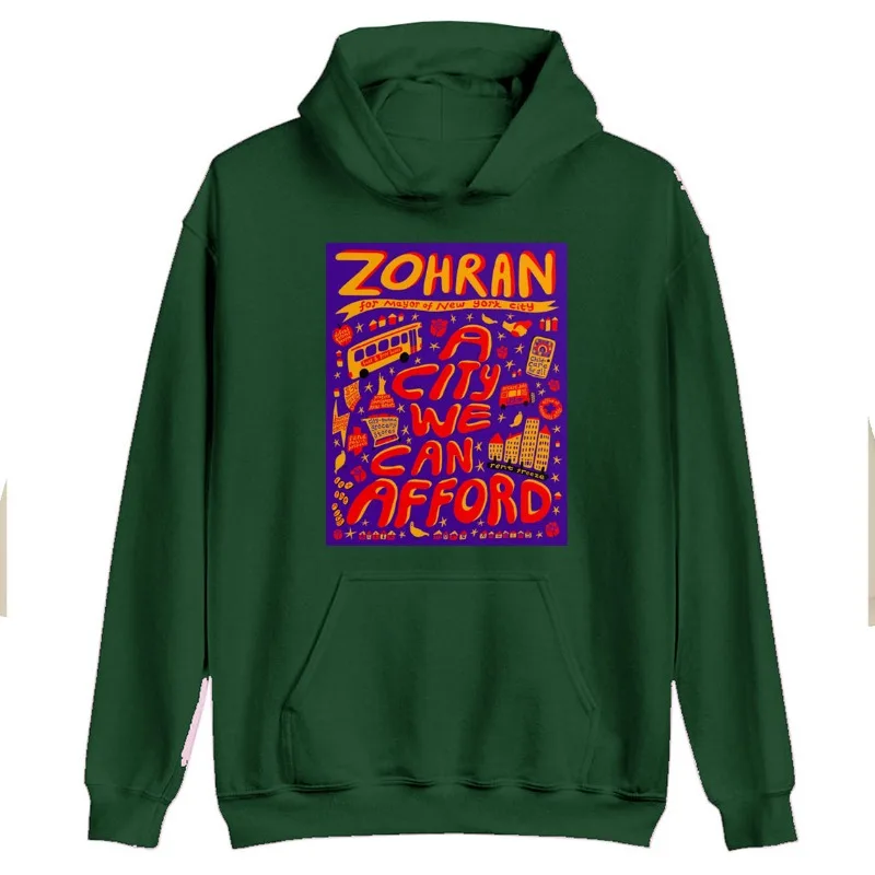 Zohran Mamdani New York NYC Mayor ملصق البلوز رتبة Zohran أول التصويت الأزرق العصرية الشتاء Ashion طويلة الأكمام الحرارية هوديي