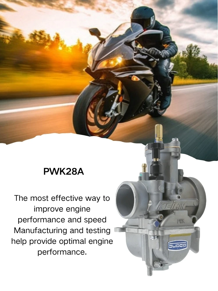AliExpress NONE Motorcycle Carburetor With Power Jet For Keihin PWK 28mm PWK28 2T 4T Scooter ATV Dirt Bike Enduro Motocross Accesso Flat Curtain