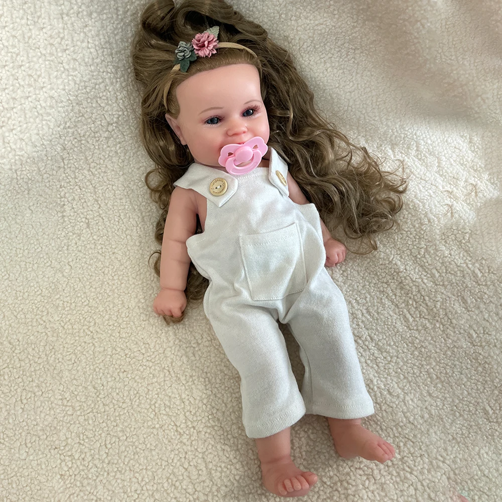 50 CM Volledige Soild Siliconen Reborn Baby Meisje Maddie Handgemaakte Schilderij met Zichtbare Aderen Levensechte Zachte Bebe Pop Kerstcadeau