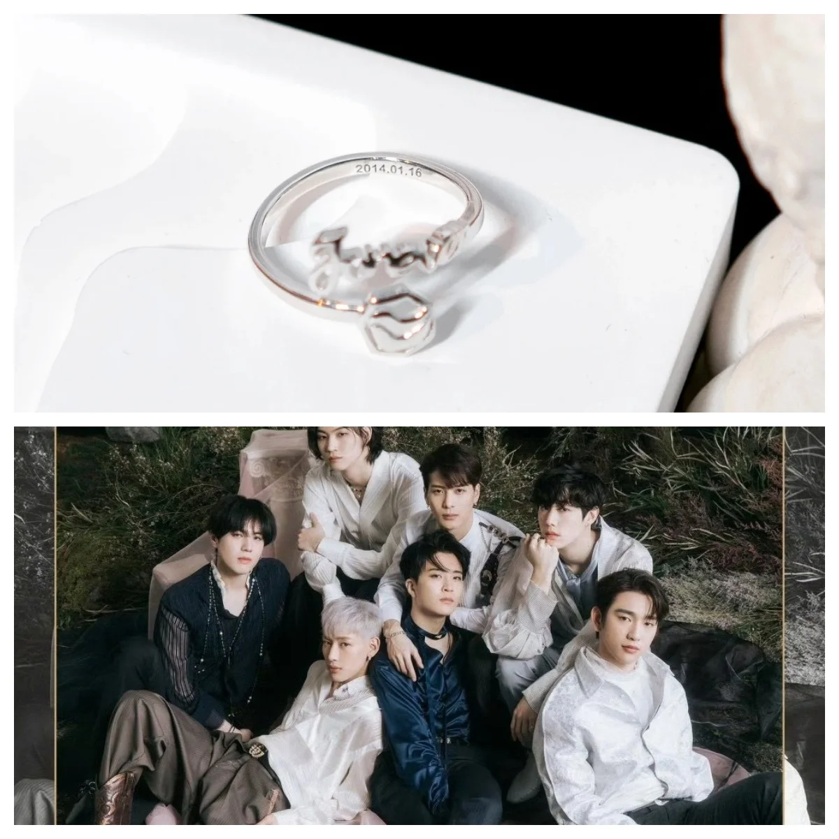 Kpop Hot Idol GOT7 Jackson Mark BamBam JB YoungJae YuGyeom Same Ring Can Be Opened To Adjust The Decoration I GOT7 Exclusive