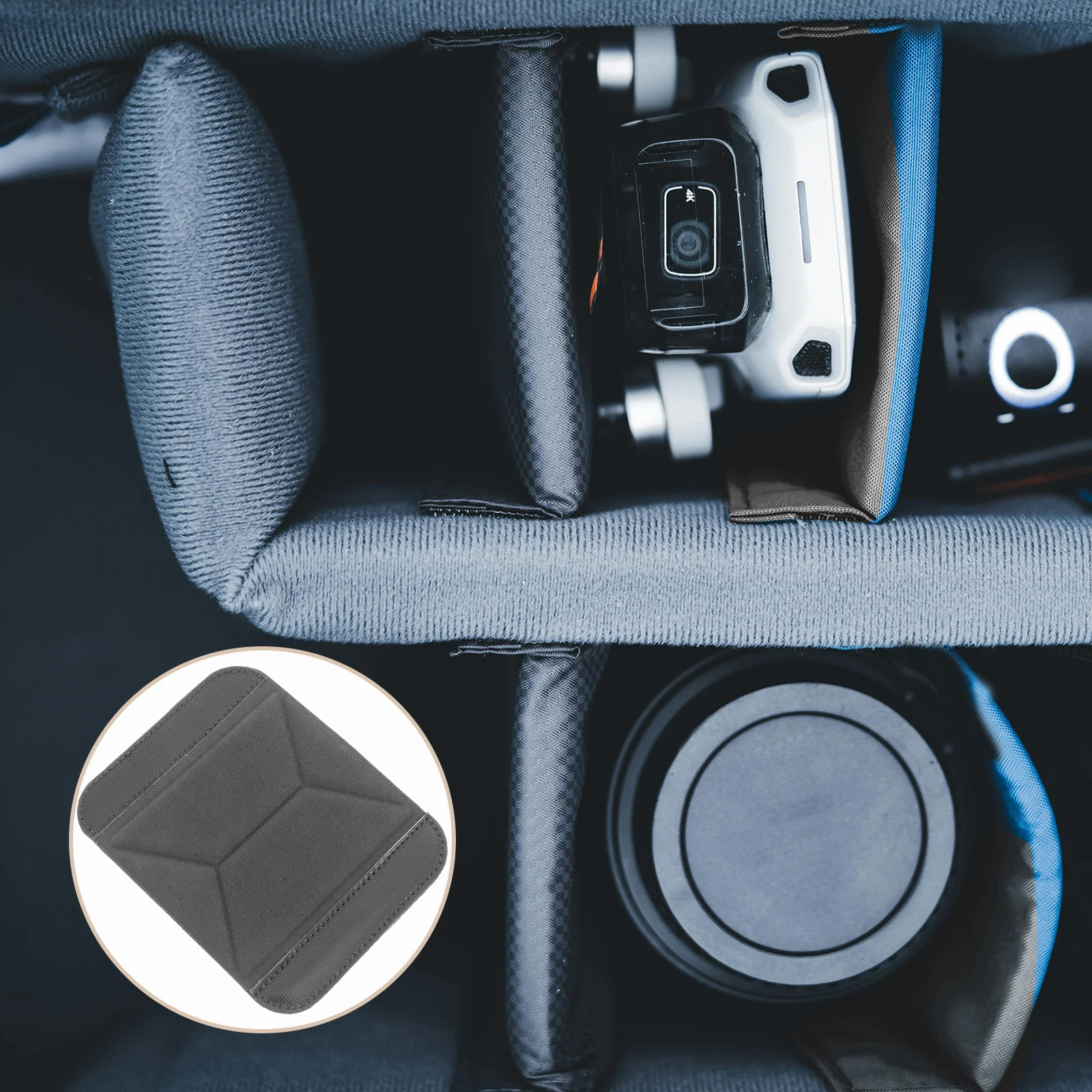 

2Pcs Camera Bag Insert Divider Padded Organizer for Camera Lenses Shockproof Foldable Gear Case Accessory Universal Fit