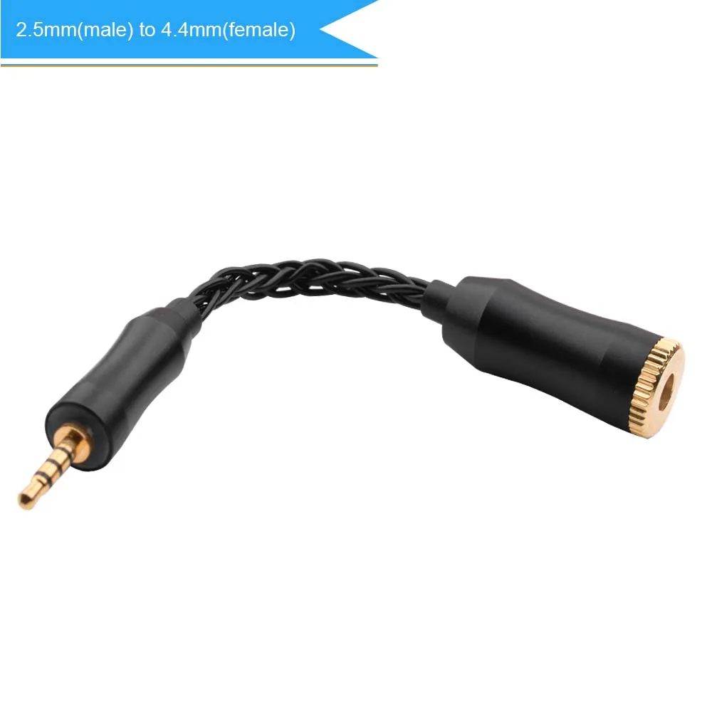2.5mm Balanced Male To 4.4mm Stereo Female Adapter Cable For NW‑ZX507 DMP‑Z1 NW‑ZX300A NW‑WM1Z Headphone Cable Adapter