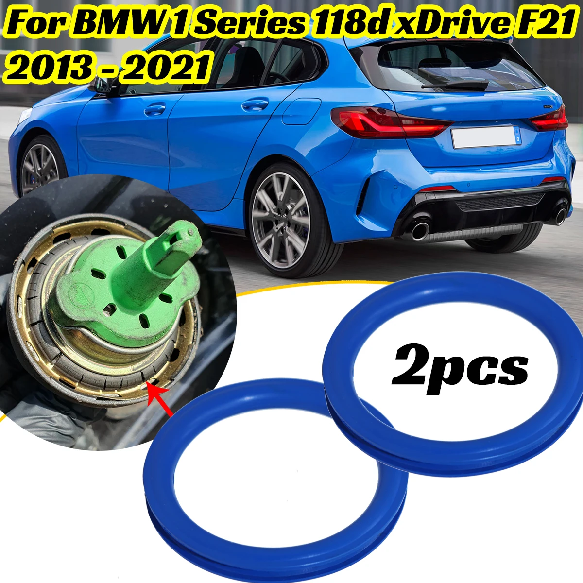 2pcs Gas Cap Fuel Seal for BMW 1 Series 118d XDrive F21 2013-2021 Tank Filler Neck O-ring Rubber Gasket Washer Cover Repair Kit