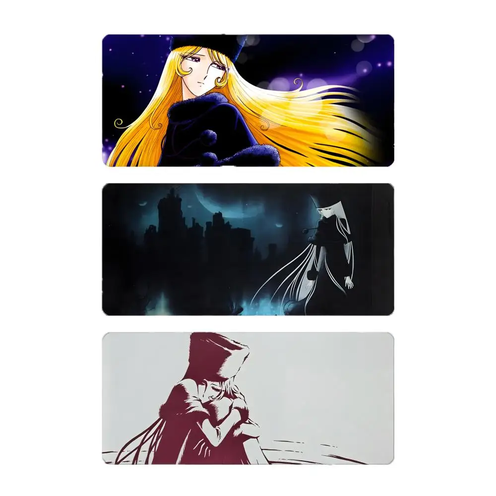 nostalgic anime Galaxy Express 999 Mouse Pad Large Gaming Mousepad with Stitched Edges Thickened Desk Mat PC