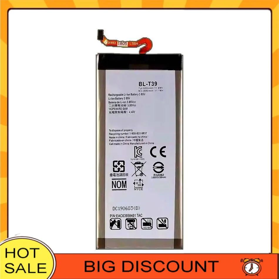 

Premium Replacement Lightweight Mobile Phone Battery For LG G7 G7+ G7thinq LM G710 Thinq Q7+ LMQ610 3000Mah BL-T39