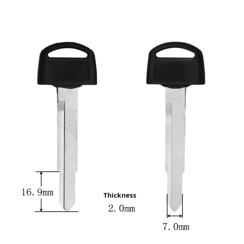 Honda motorcycle key (extended version), suitable for: Honda Great White Shark motorcycle key blank, left slot and right slot.