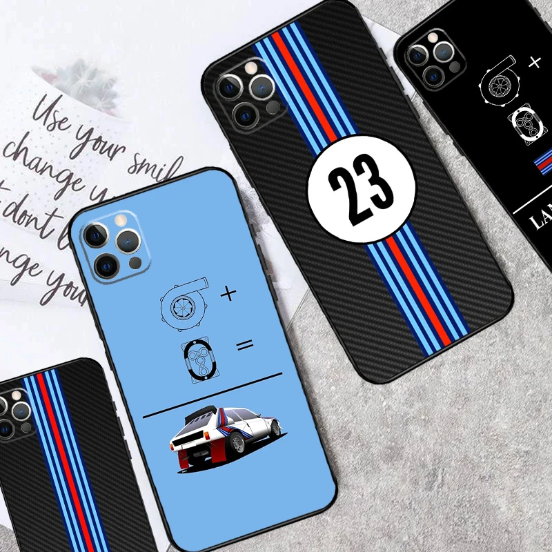 Racing Stripes racer Car Cover For iPhone 15 16 14 13 12 11 Pro Max Mini 7 8 Plus X XR XS Max Phone Case