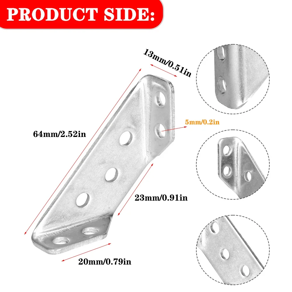 1/5/10/20/30/50pcs set thickened stainless steel Angle code 90 degree right Angle fixed bracket Furniture connector with screws