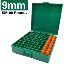 Tactical Bullet Box Ammo Case 9mm .223 5.56mm Pistol Rifle Ammo Carry Storage Box Flip-Top Hunting Bullet Case