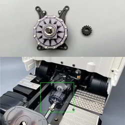Simulation Metal Gearbox Head Torque Enhancer for 1/14 Tamiya RC Truck Car For scania 770S For volvo