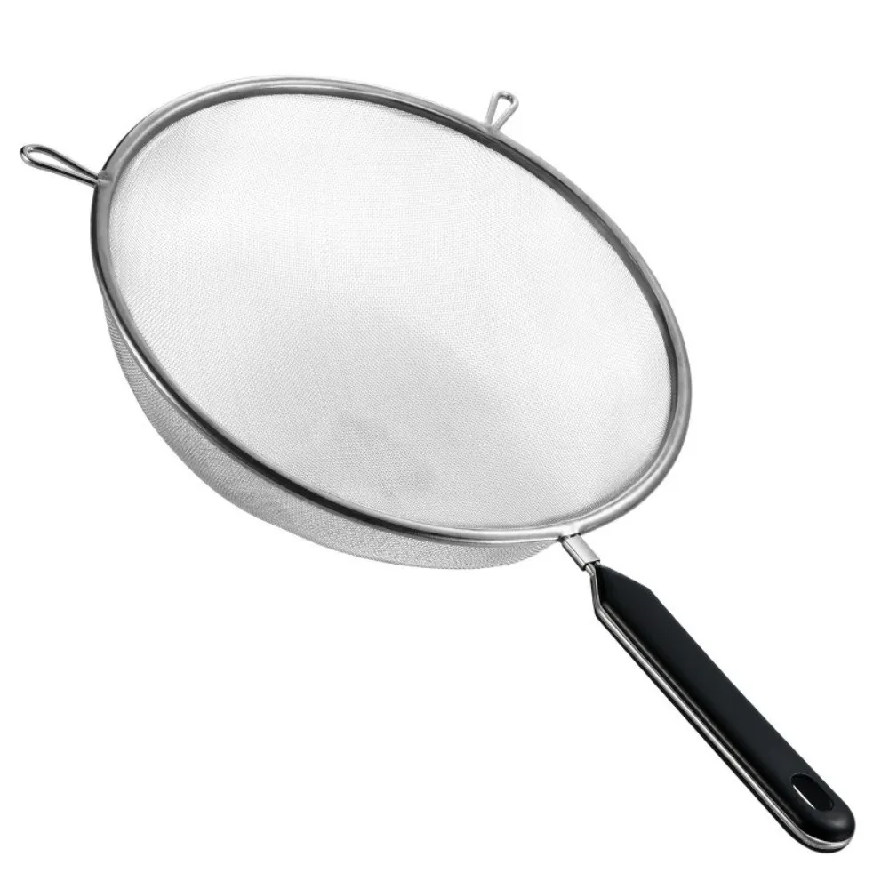 Stainless Steel Food Strainer Colander 12 14 16 20 22cm Easy to Clean Matcha Sifter Rust-Proof Small Cocktail Sieve for Kitchen