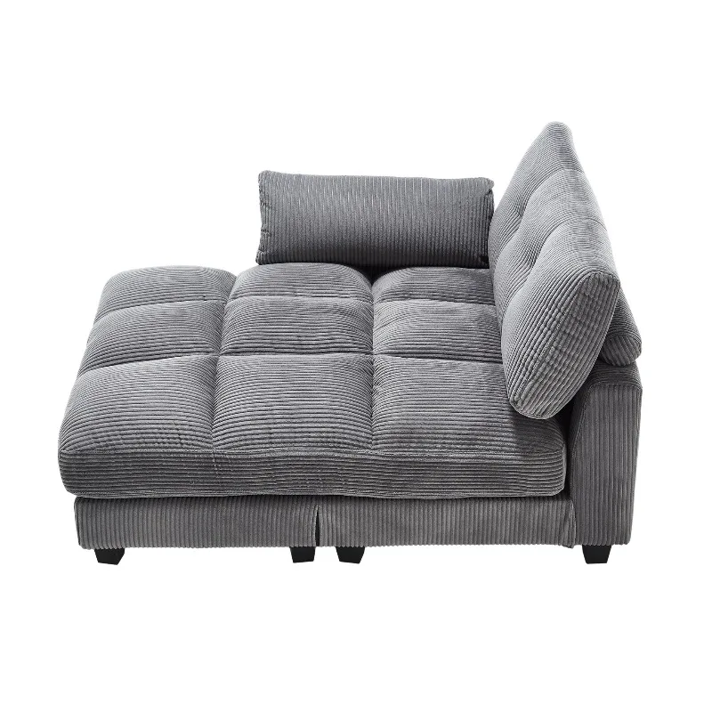 

Italian light luxury, household long sofa stool solid wood leather ottoman sofa stool
