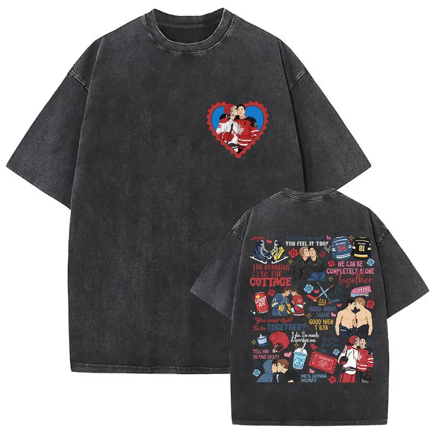 Heated Rivalry Merch Hollander 24 - Sudadera unisex con cuello redondo, manga larga, estilo casual, para fanáticos de la serie de televisión, Negro, XS