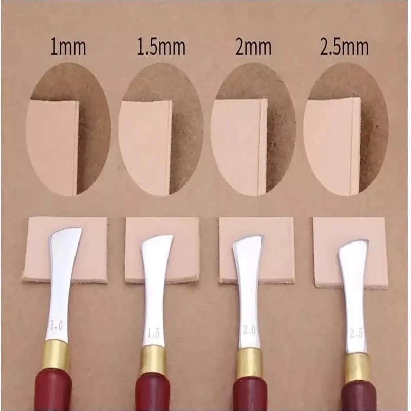 Diy Drum Scalding Edge Machine Handmade Leather Sideliner Wire Press Leather Goods Wood Handle Edge Pressing Groove Arch Tool