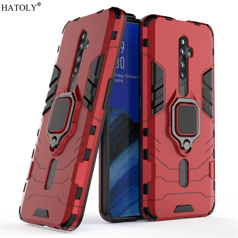 For OPPO Reno2 Z Case Cover For Reno 2Z  Protective Case Finger Ring Armor Back Shell Coque Hard Phone Case For OPPO Reno 2 Z