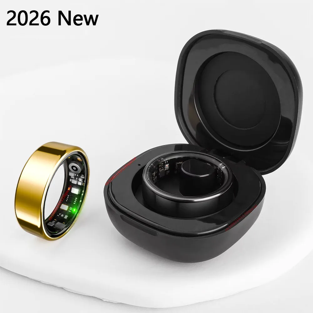 

Новое умное кольцо R02 2026 года с зарядным кейсом для мужчин и женщин, 39 дней автономной работы, мониторинг сна и здоровья, водонепроницаемость 5ATM