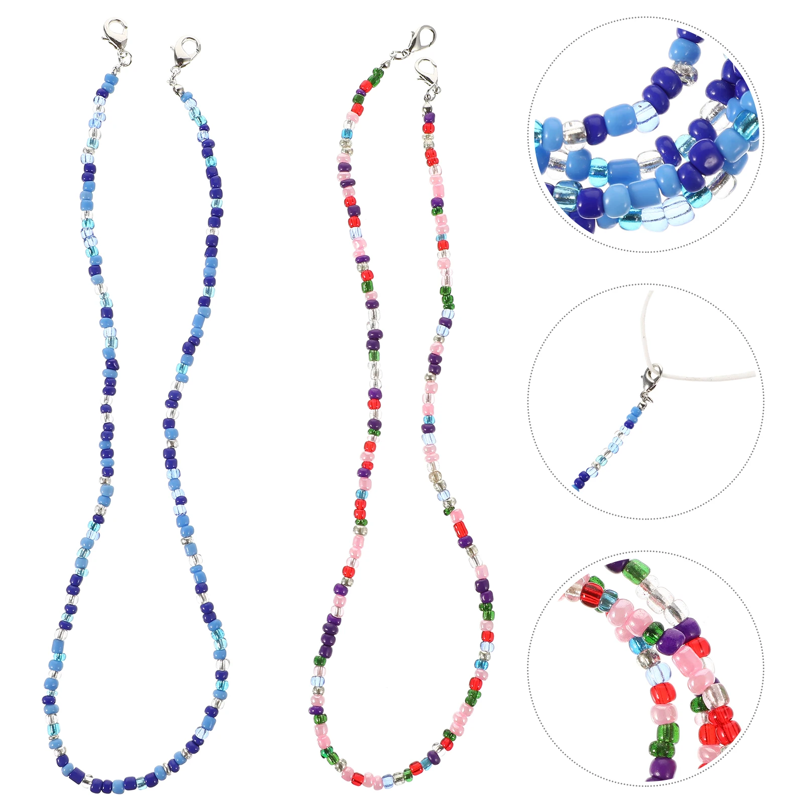 

2 Pcs Mask Hanging Chain Eyeglass Chains Lanyard Necklace Glasses Accessory Metal Anti-lost