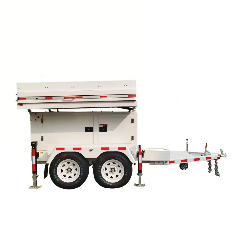 8-Flat panel mobile solar trailer generator 8kW monocrystalline silicon with controller 5kW load for remote agricultural us