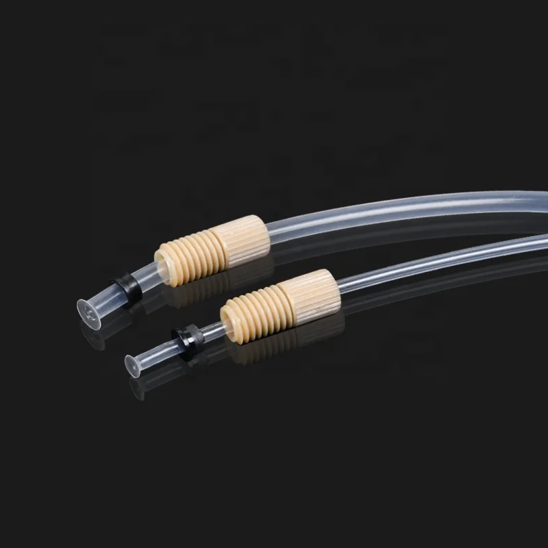 Runze PEEK  Flangeless Fittings Male Connection Smooth Surface M6/1/4-28UNF Threads OD1.6mm Pipe