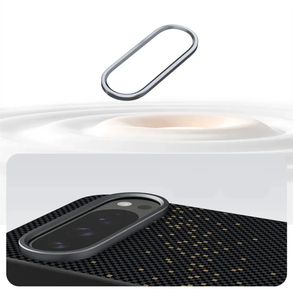 Custodia Business in fibra di carbonio Kevlar per custodia Magsafe per Google Pixel 10 9 Pro XL Custodia protettiva per fotocamera in lega di alluminio con ricarica wireless