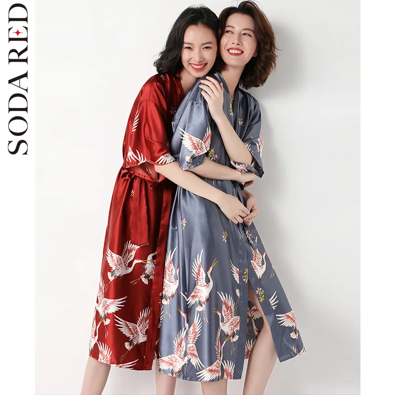 2PCS Pajamas Set Kimono Robe Satin Floral Bridesmaids Robes for Wedding Party Gift Bridal Lingerie Shower Robe Quick Dry Luxury