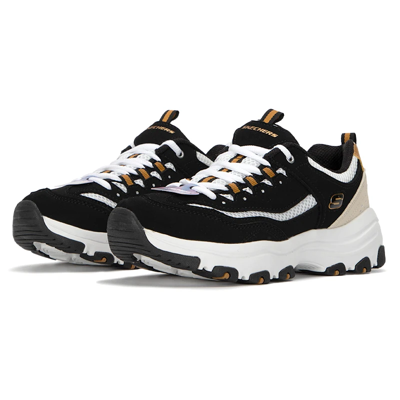 Skechers Women's Shoes Panda Shoes Fashionable Thick-Soled Wear-Resistant Outdoor Sports Casual Shoes 8730066-Bkgd