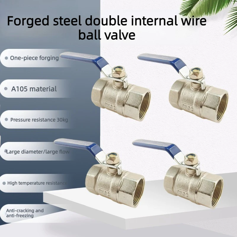 

Stainless Steel Double Inner Thread Ball Valve 1/2 "3/4" 1 1.2 1.5 2 Inch BSPT Diameter Ball Valve Water Gas Oil Switch
