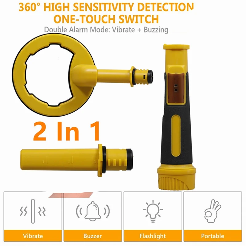 ABFN-Handheld Submersible Metal Detector 2-In-1 Underwater Detector Multiple Detection Methods Lost Alarm Function