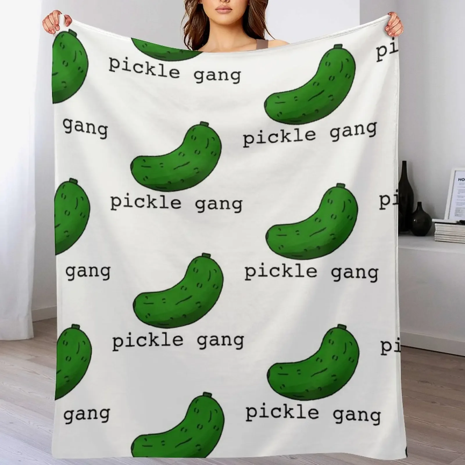 pickle gang Throw Blanket Stuffeds Nap manga Summer Beddings Blankets