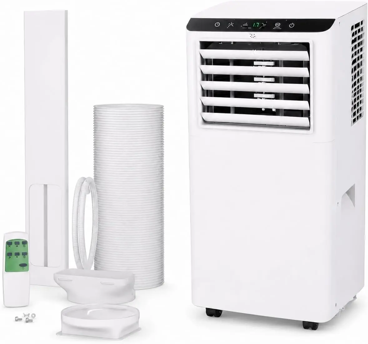 

Cool Your Room Up to 350 Sq.Ft with 8,000 BTU Portable AC - 4-in-1 Unit Featuring Cool, Fan, Dehumidifier, Sleep Mode & 24H Timer, Ideal for Living Room, Bedroom, Garage, Studio
