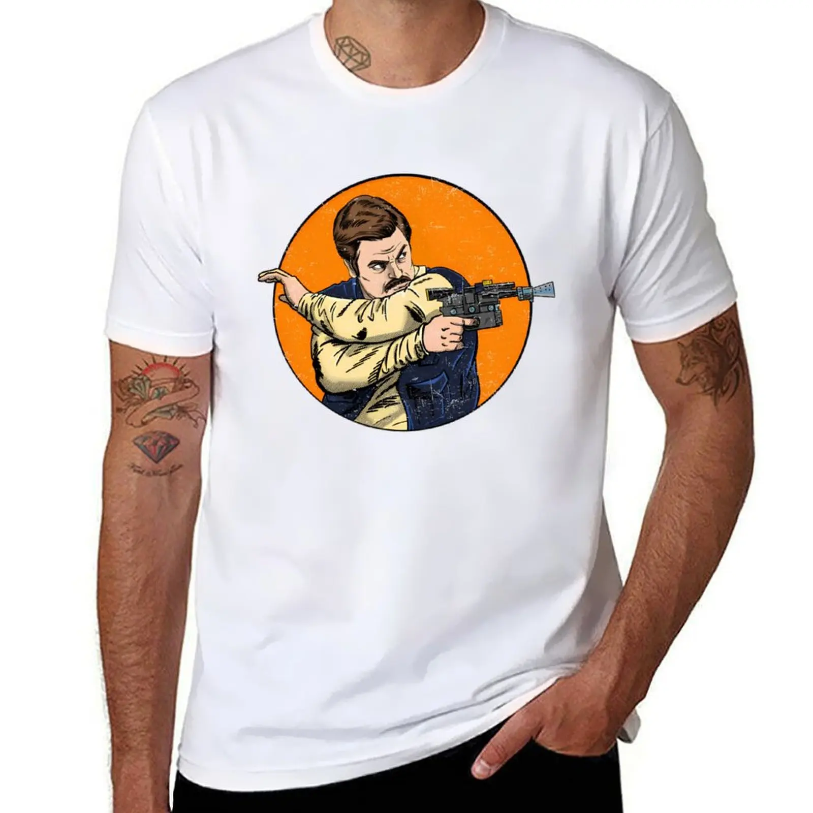 

Ron Swanson - Ron Solo T-Shirt t shirts for man pack cotton anime t shirts for man T-Shirt
