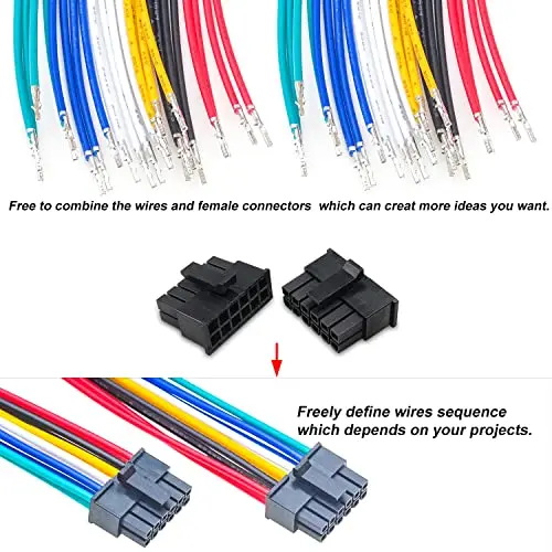 Molex-Masculino e Feminino Extension Connector Kit, 3.0mm, Micro-Fit 3.0, Dual Row, 2x1, 2, 3, 4, 5, 6Pin Habitação, MX3.0-MF-160 Kit