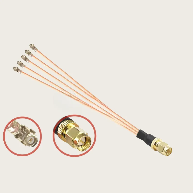 SMA Male Plug to IPEX multi head adapter cable SMA to IPX 1/2 3 4 5 cable 3G 4G WIFI antenna solder pad module RF RG178 cable